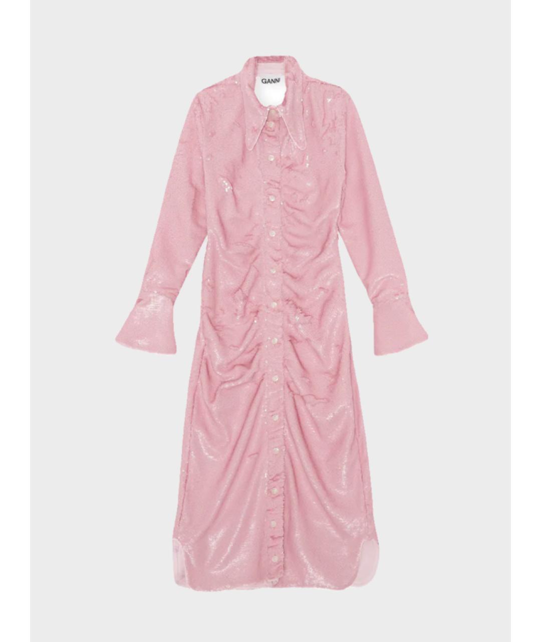 GANNI Розовое платье, фото 5