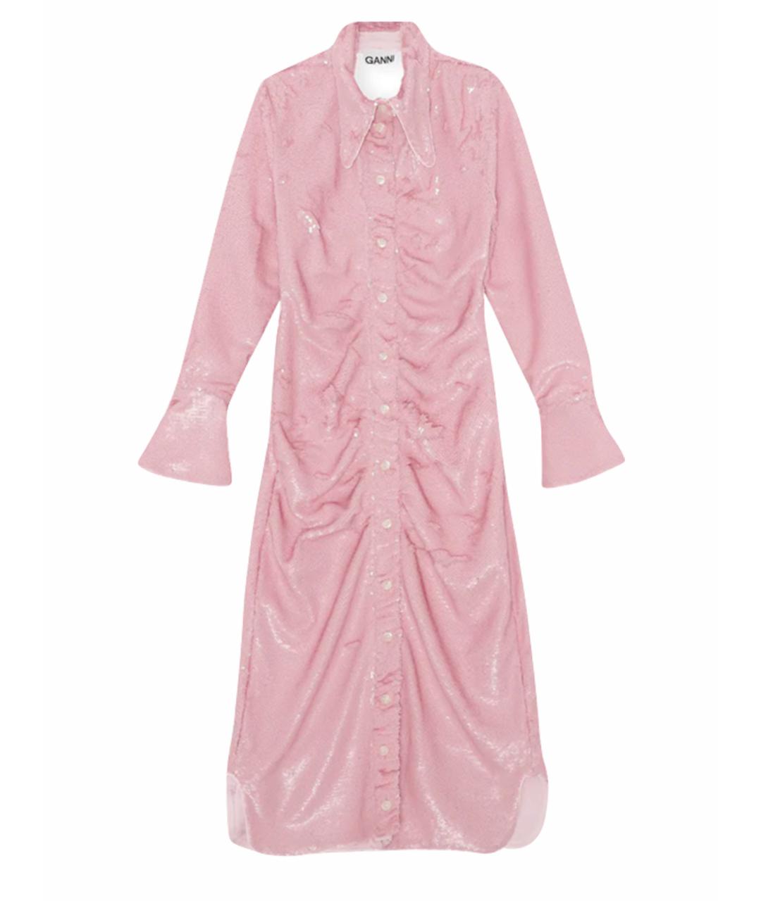 GANNI Розовое платье, фото 1