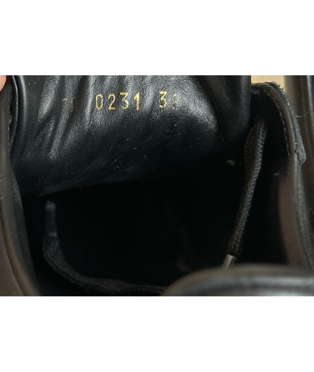 LOUIS VUITTON PRE-OWNED Черные кожаные кеды, фото 6