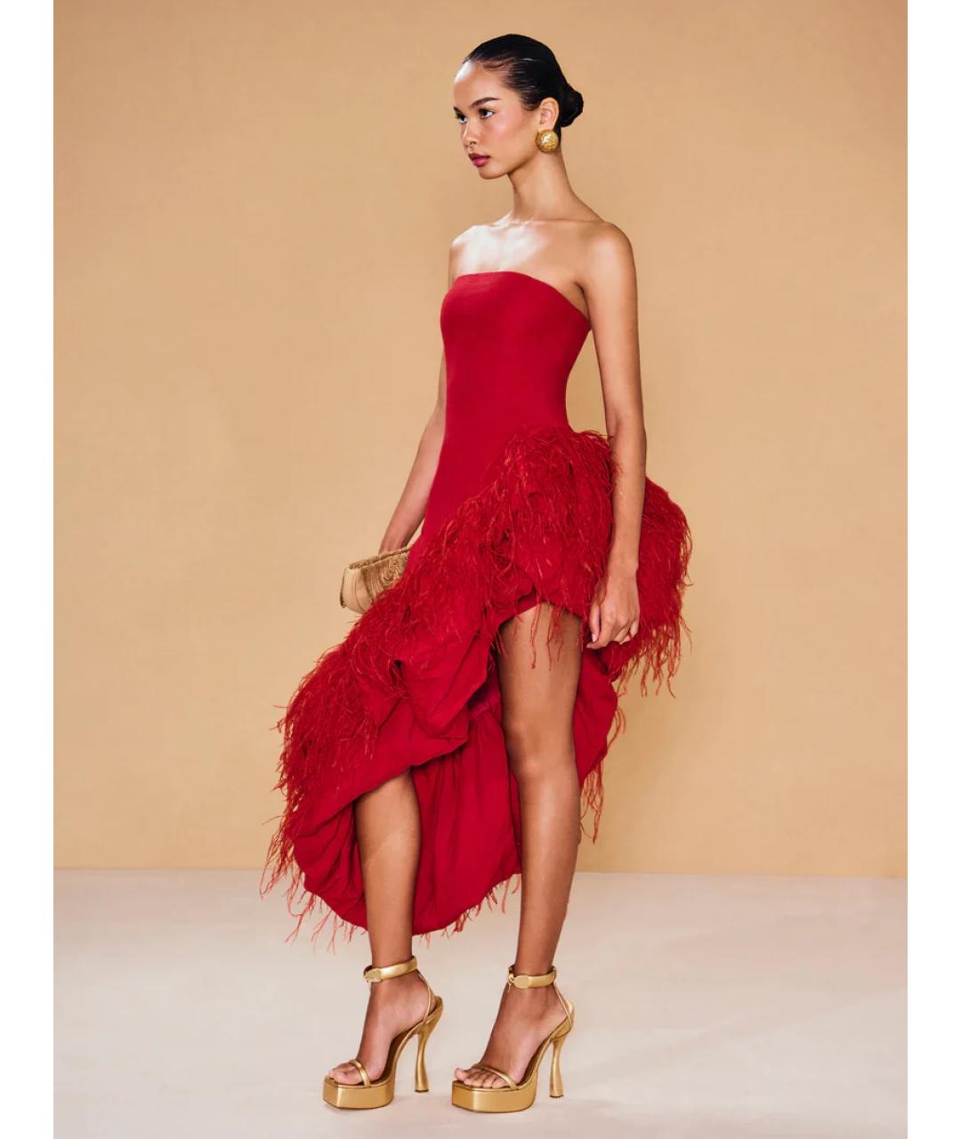 CULT GAIA Красное вечернее платье, фото 4
