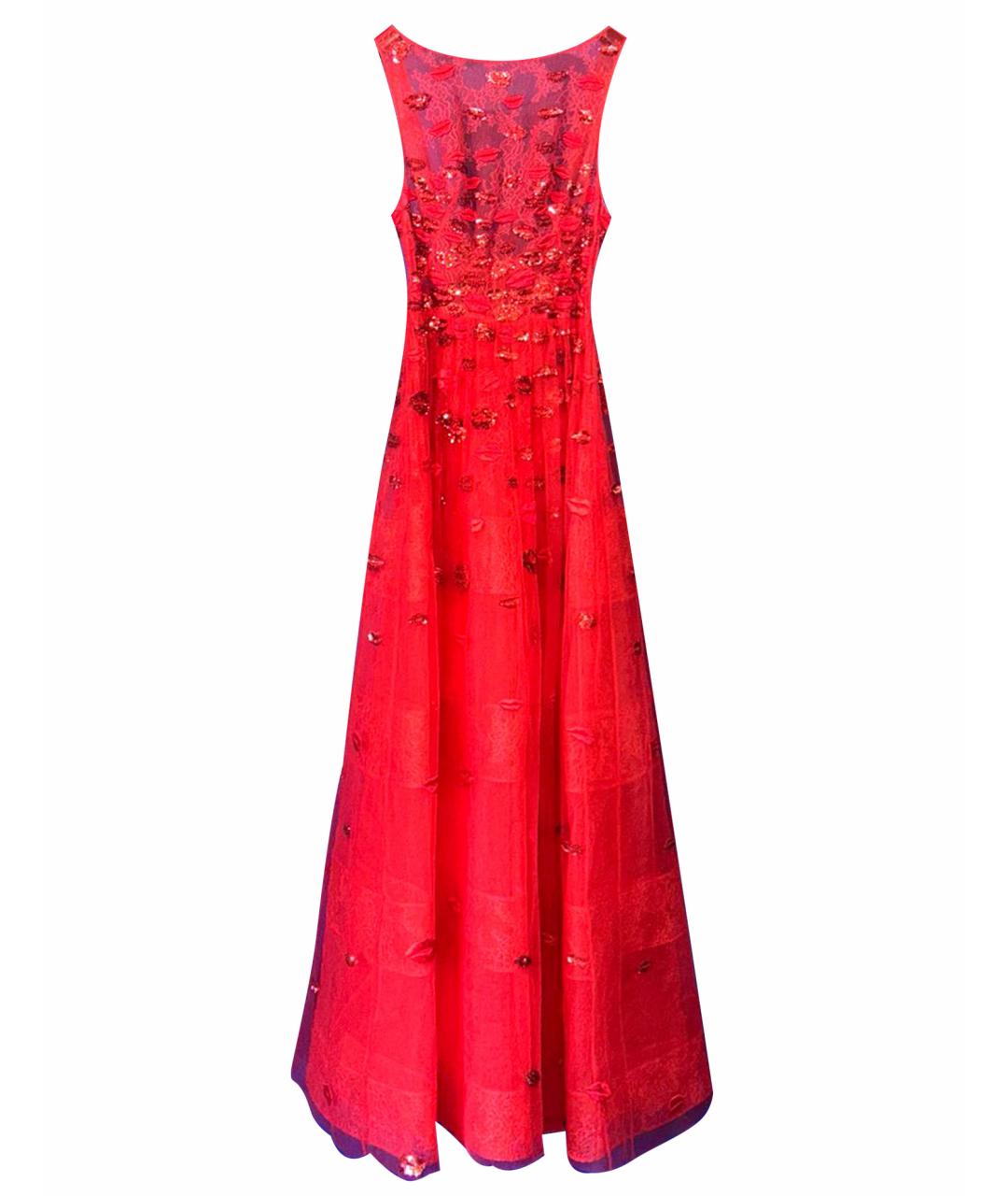 ZUHAIR MURAD Красное шелковое вечернее платье, фото 1