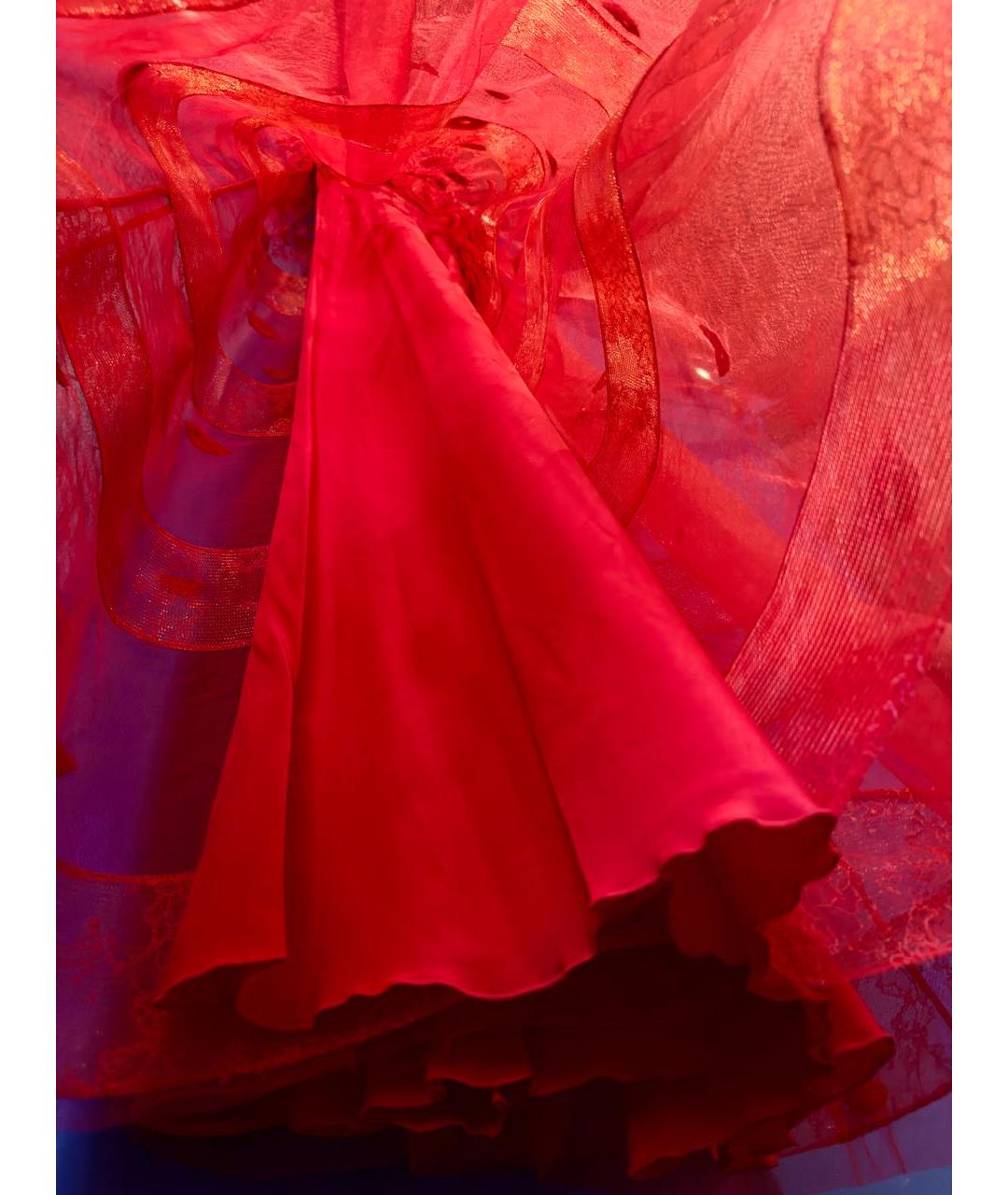 ZUHAIR MURAD Красное шелковое вечернее платье, фото 7