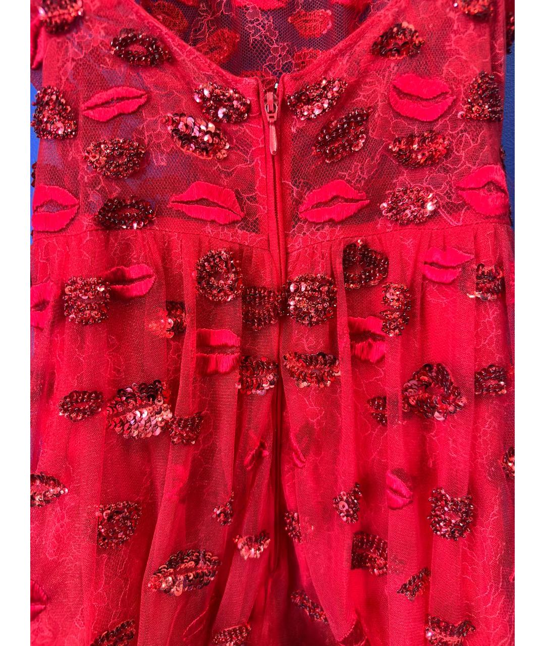 ZUHAIR MURAD Красное шелковое вечернее платье, фото 4