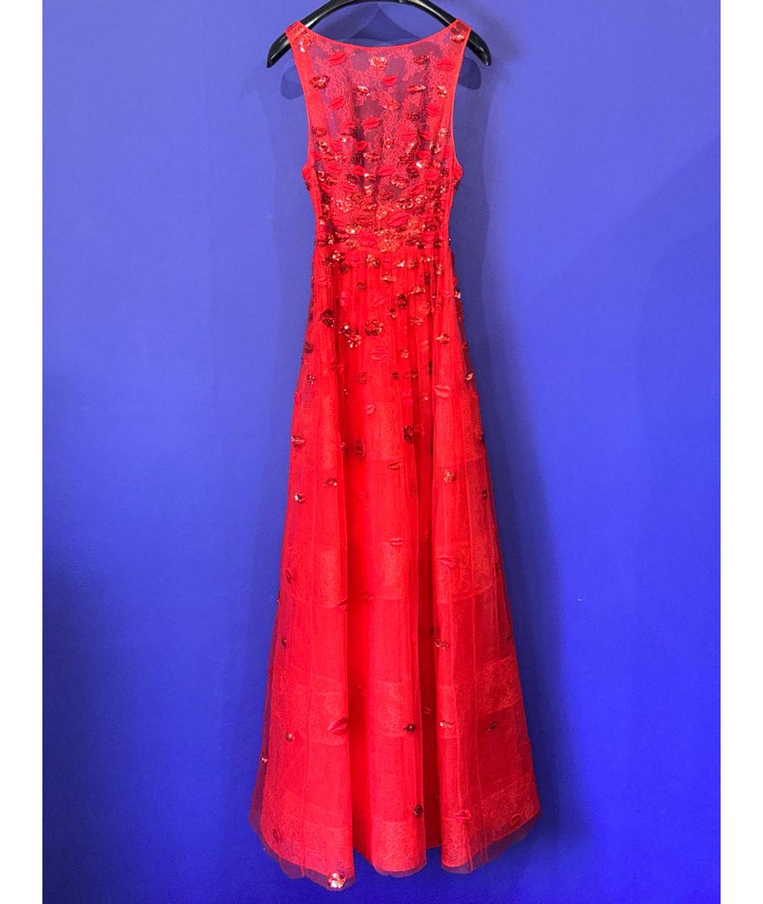 ZUHAIR MURAD Красное шелковое вечернее платье, фото 9