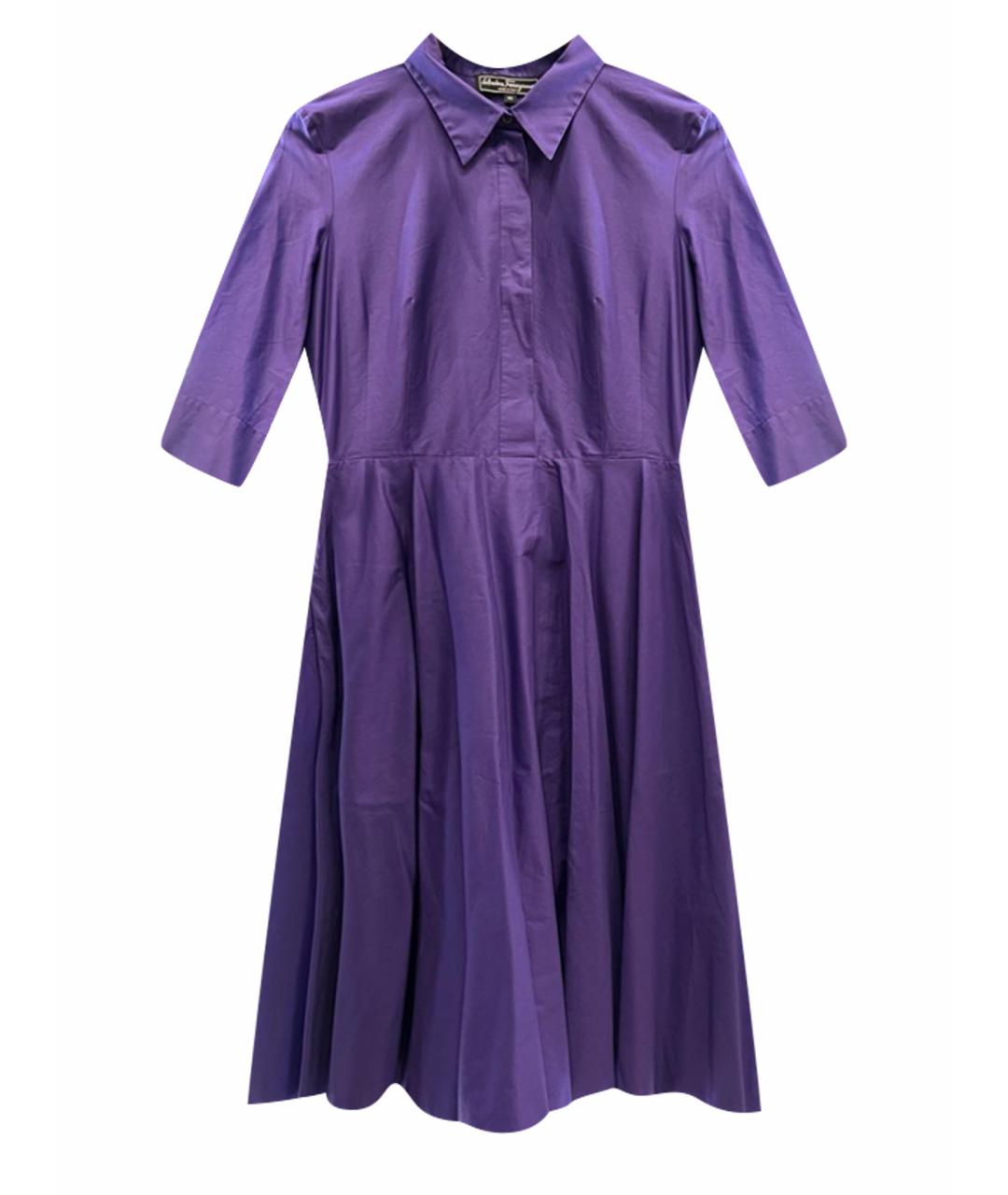 SALVATORE FERRAGAMO Фиолетовое повседневное платье, фото 1