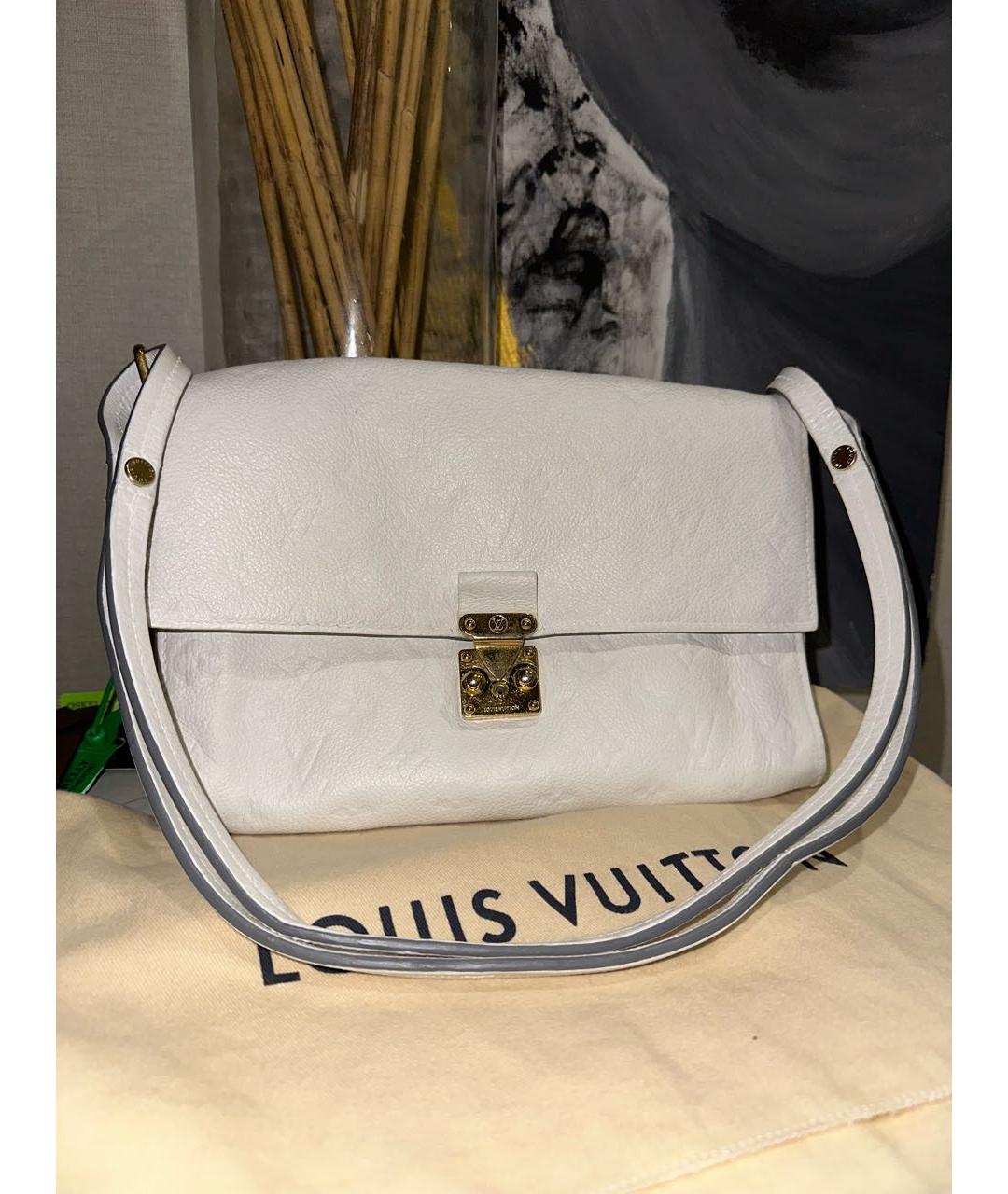 LOUIS VUITTON Белая кожаная сумка через плечо, фото 2