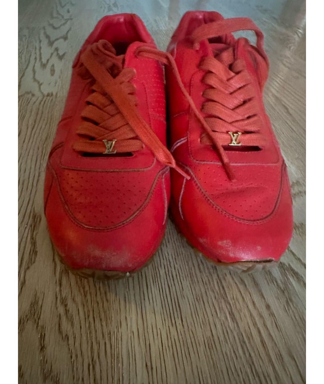 LOUIS VUITTON PRE-OWNED Красные кожаные низкие кроссовки / кеды, фото 7