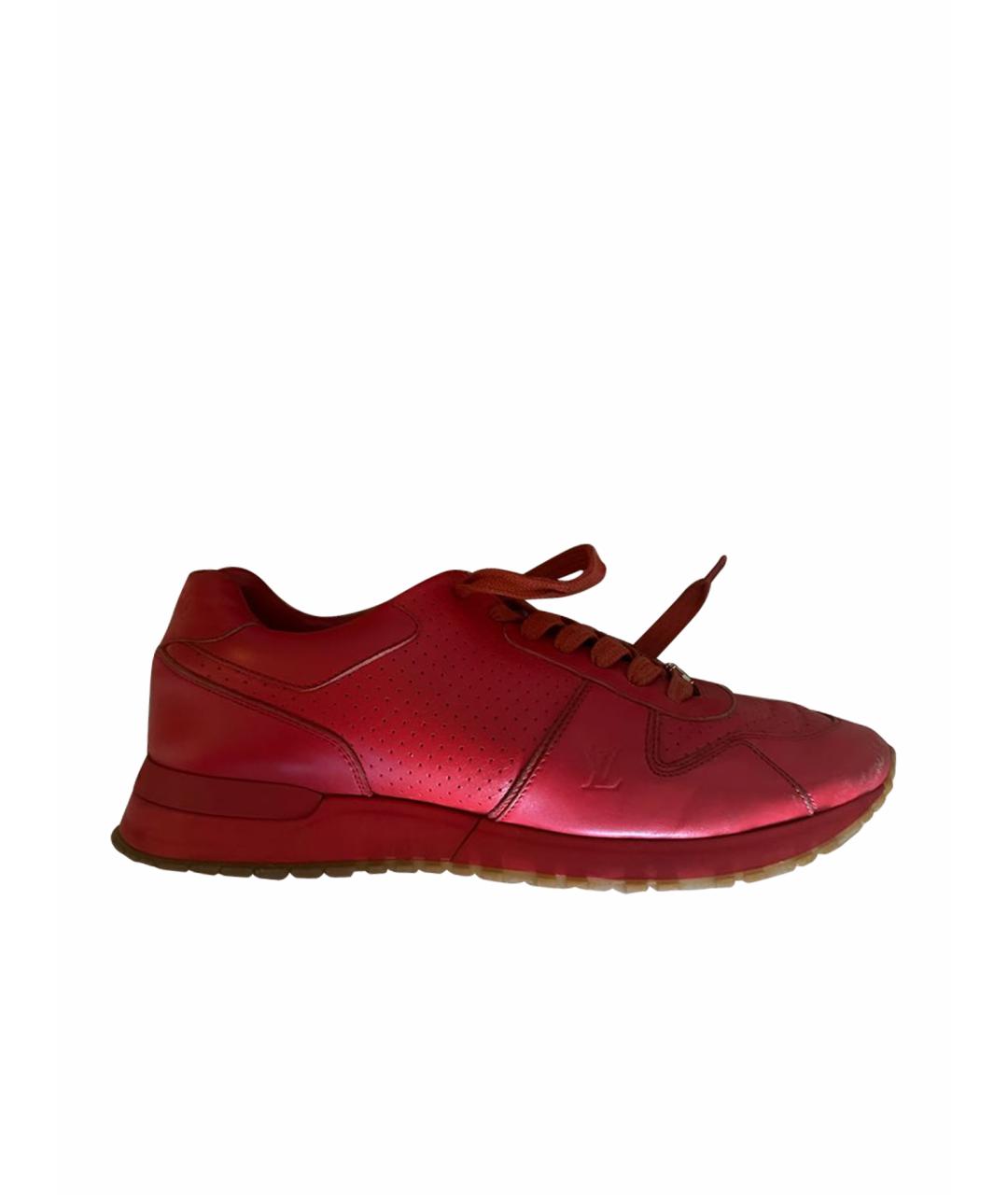 LOUIS VUITTON PRE-OWNED Красные кожаные низкие кроссовки / кеды, фото 1