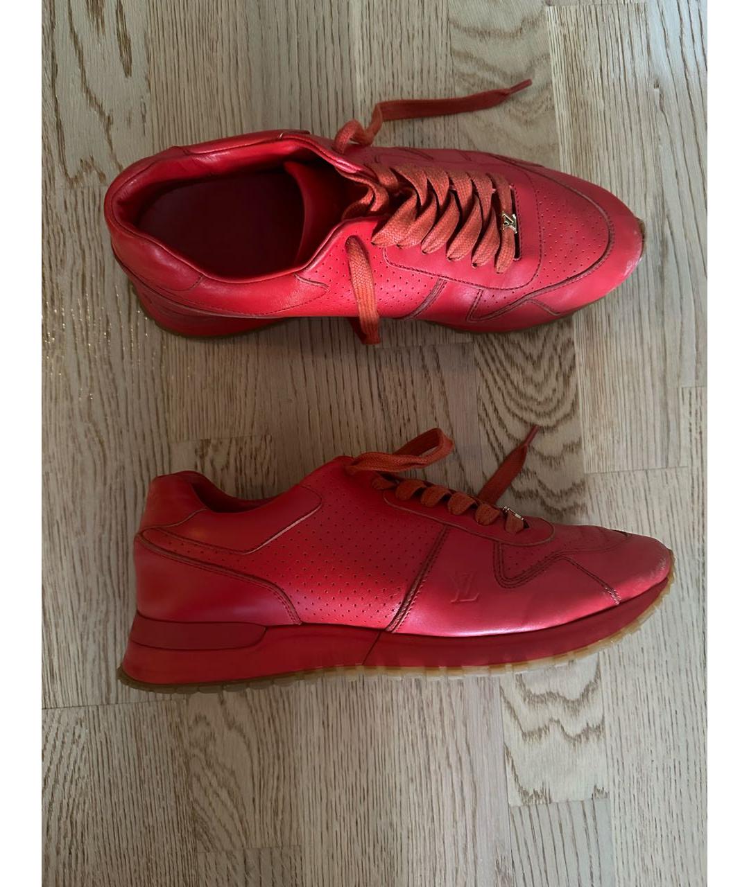 LOUIS VUITTON PRE-OWNED Красные кожаные низкие кроссовки / кеды, фото 8