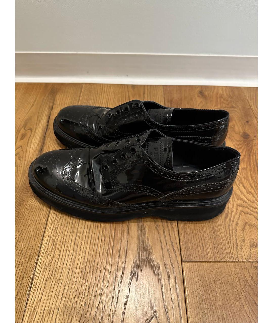 PRADA Черные ботинки из лакированной кожи, фото 6
