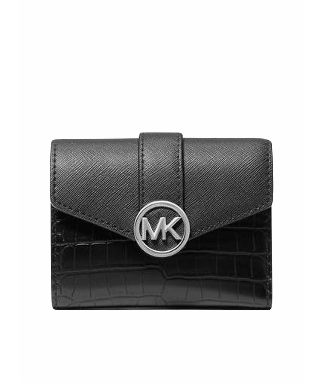 MICHAEL KORS Черный кожаный кошелек, фото 1