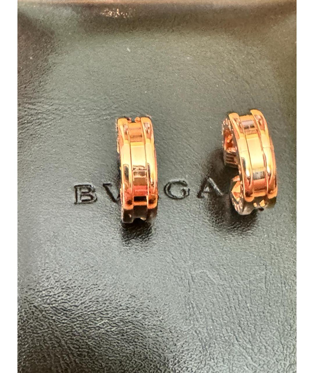 BVLGARI Золотые серьги из розового золота, фото 4