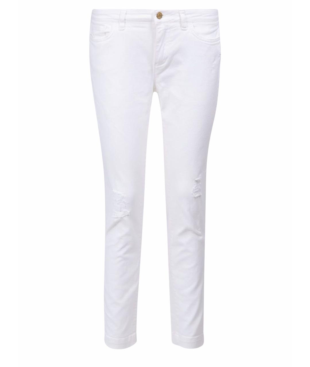 DOLCE&GABBANA Белые хлопковые джинсы слим, фото 1