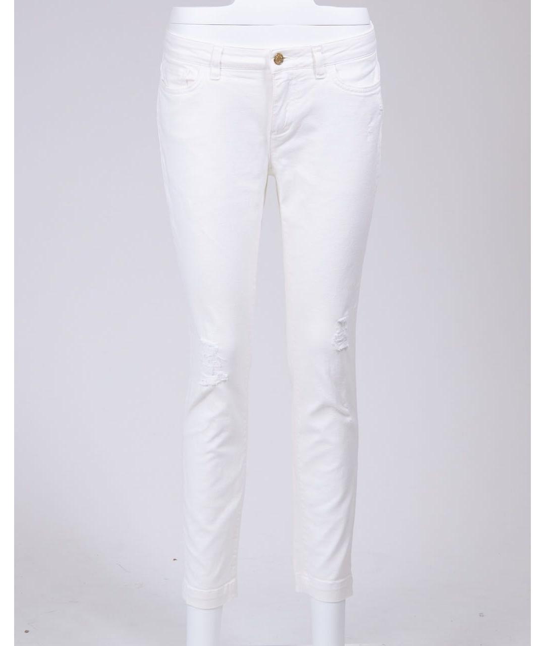 DOLCE&GABBANA Белые хлопковые джинсы слим, фото 9