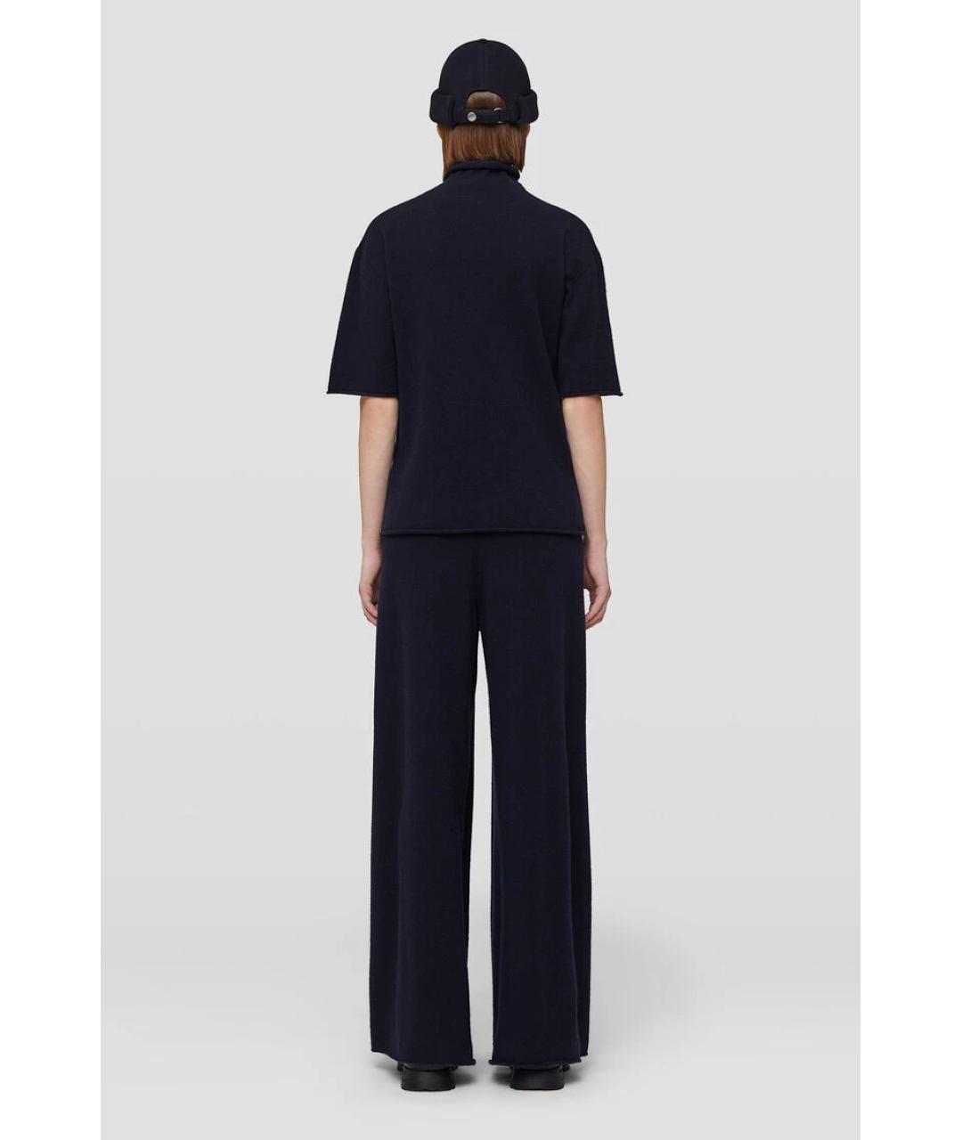 JIL SANDER Черные кашемировые брюки широкие, фото 4