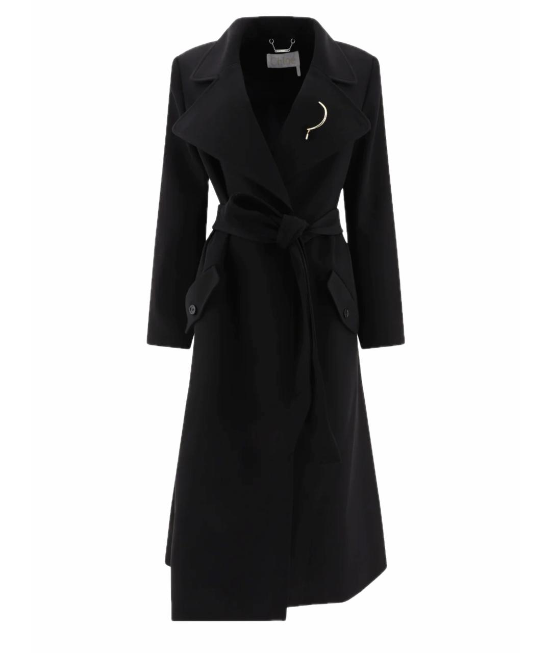 CHLOE Черное шерстяное пальто, фото 1