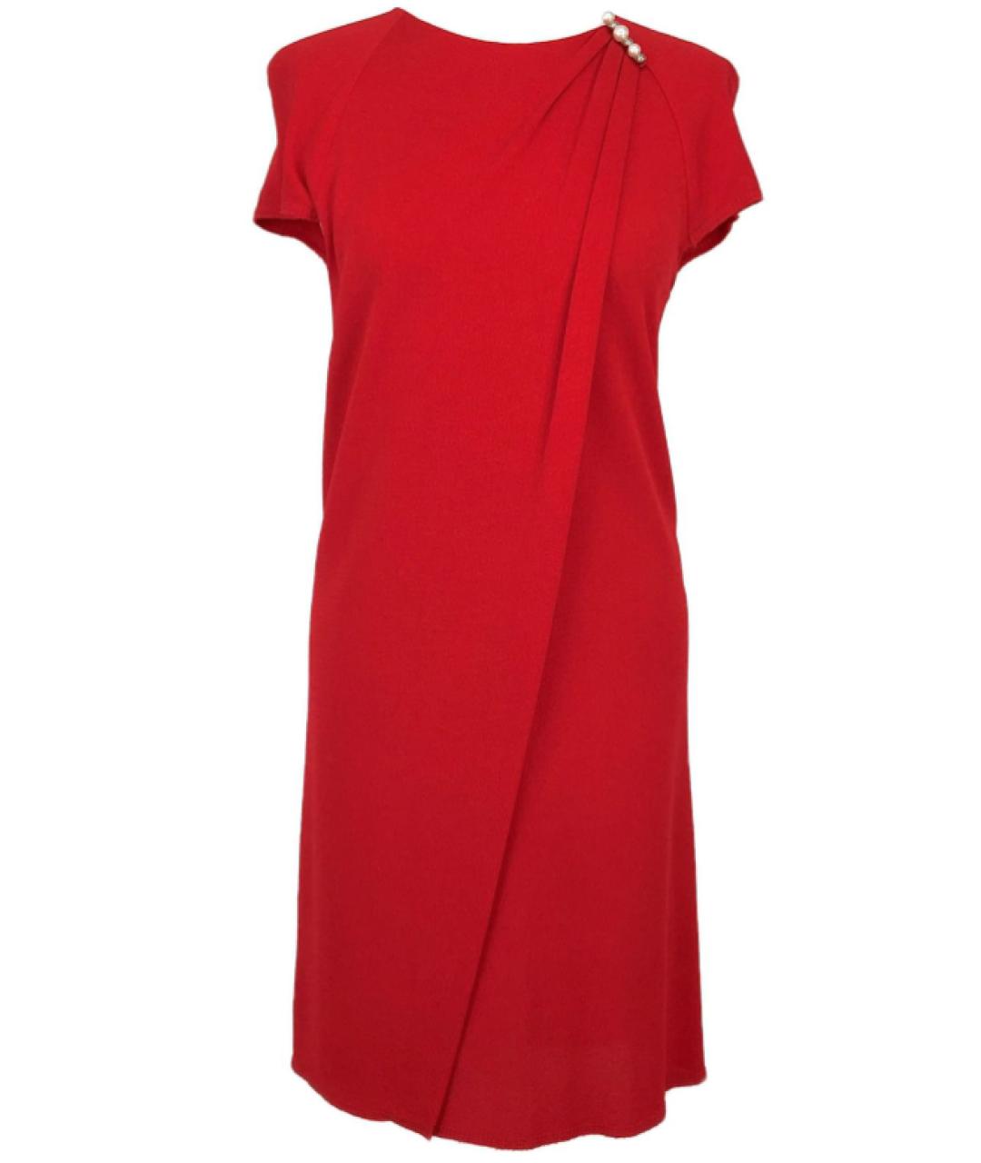 LOUIS VUITTON PRE-OWNED Красное шелковое коктейльное платье, фото 1