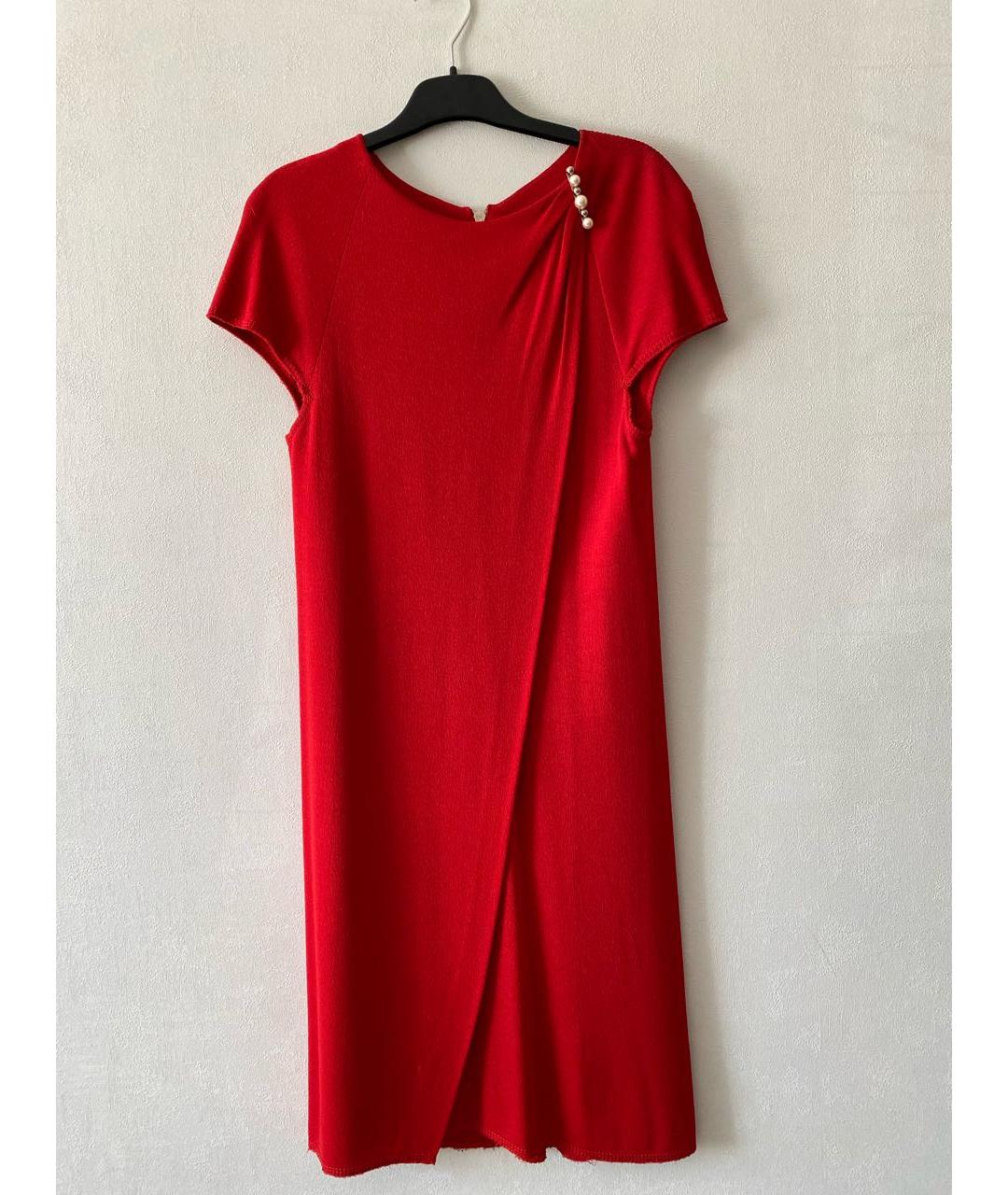 LOUIS VUITTON Красное шелковое коктейльное платье, фото 2