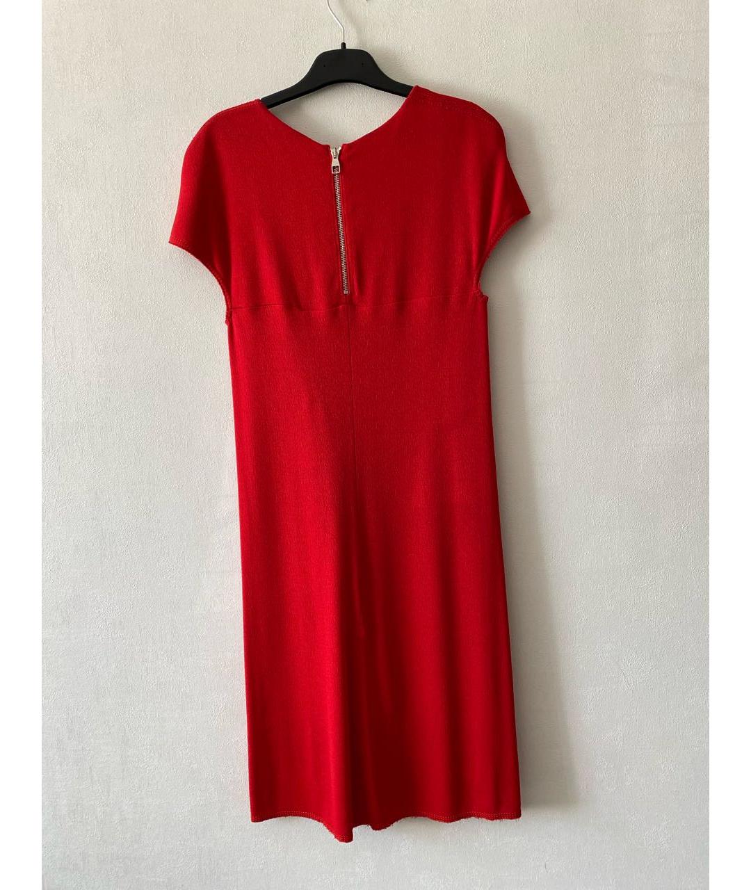 LOUIS VUITTON Красное шелковое коктейльное платье, фото 3