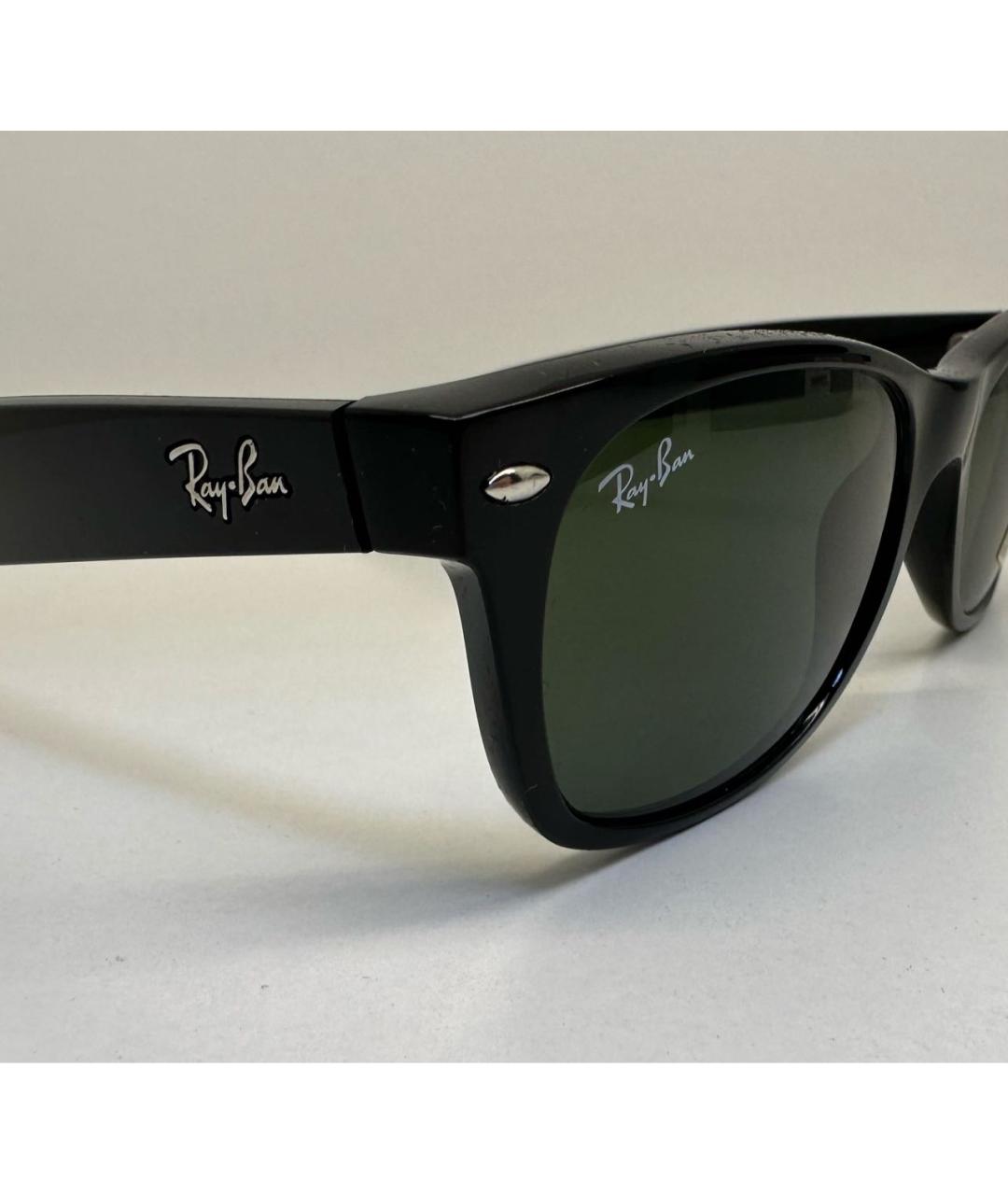 RAY BAN Черные пластиковые солнцезащитные очки, фото 3