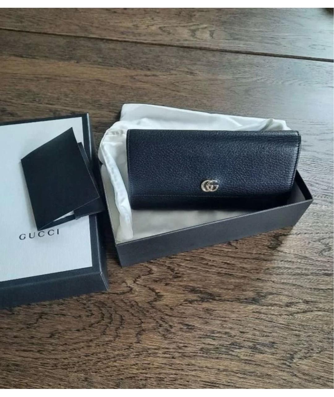 GUCCI Черный кожаный кошелек, фото 5