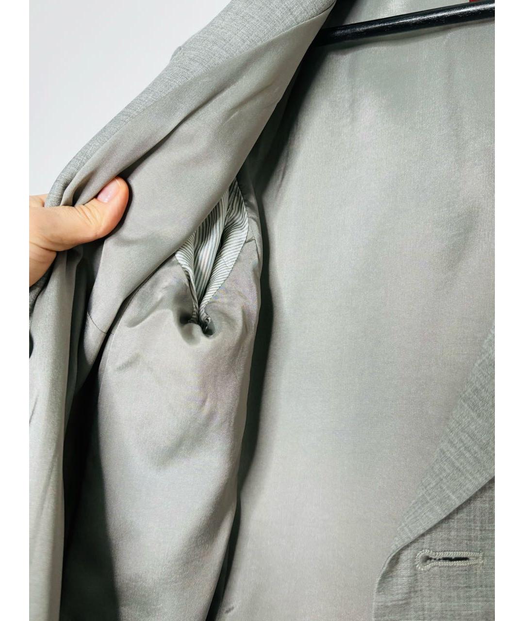 MAX MARA STUDIO Серый шерстяной жакет/пиджак, фото 8