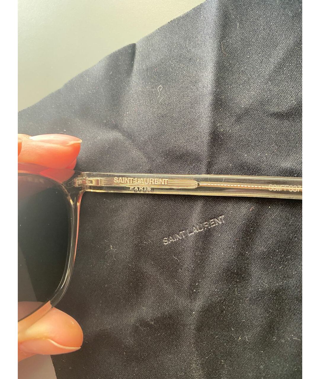 SAINT LAURENT Серебряные пластиковые солнцезащитные очки, фото 6