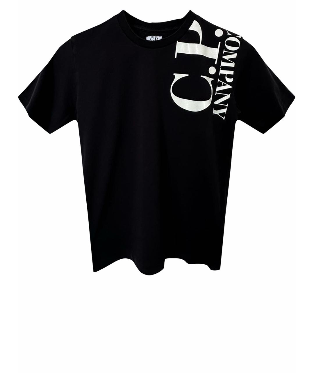 CP COMPANY KIDS Черная хлопковая детская футболка, фото 1