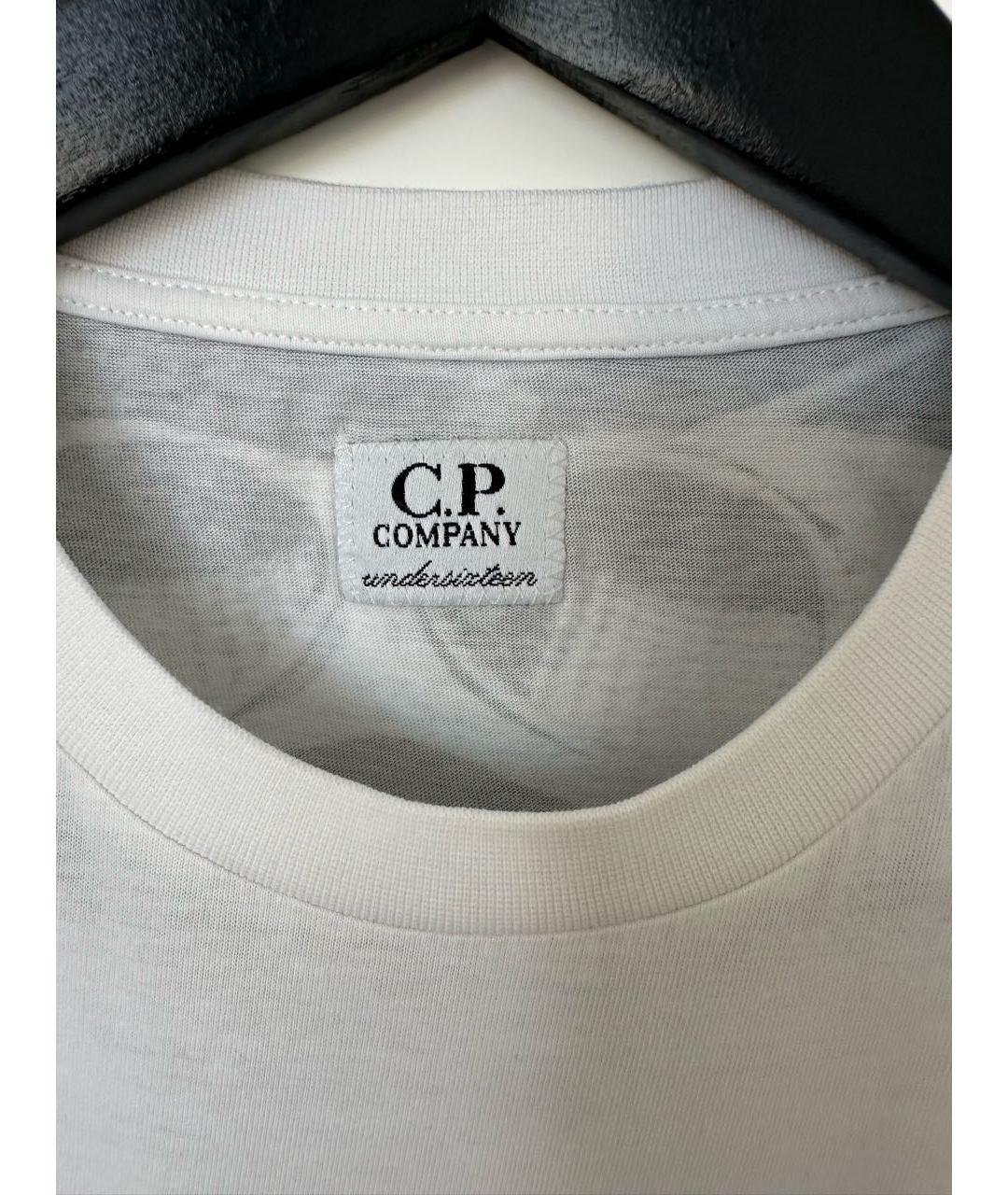 CP COMPANY KIDS Белая хлопковая детская футболка, фото 3