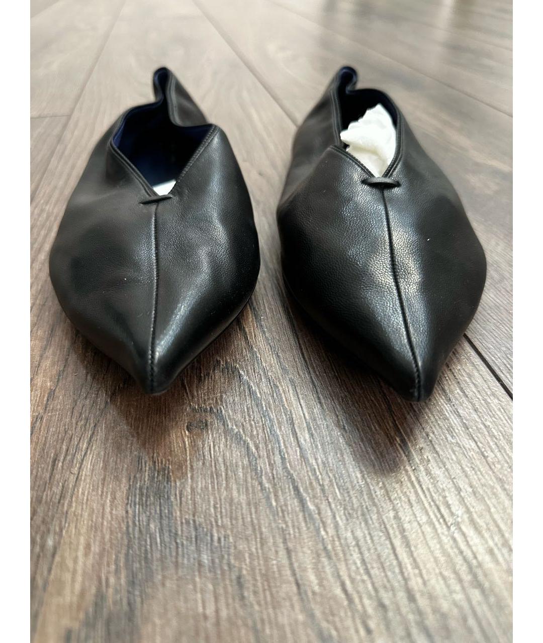 CELINE PRE-OWNED Черные кожаные лодочки на низком каблуке, фото 2
