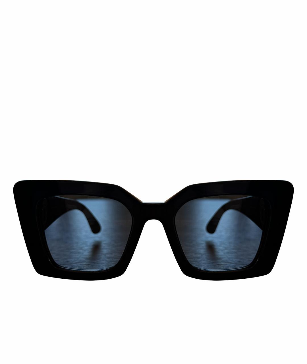 BURBERRY Черные пластиковые солнцезащитные очки, фото 1