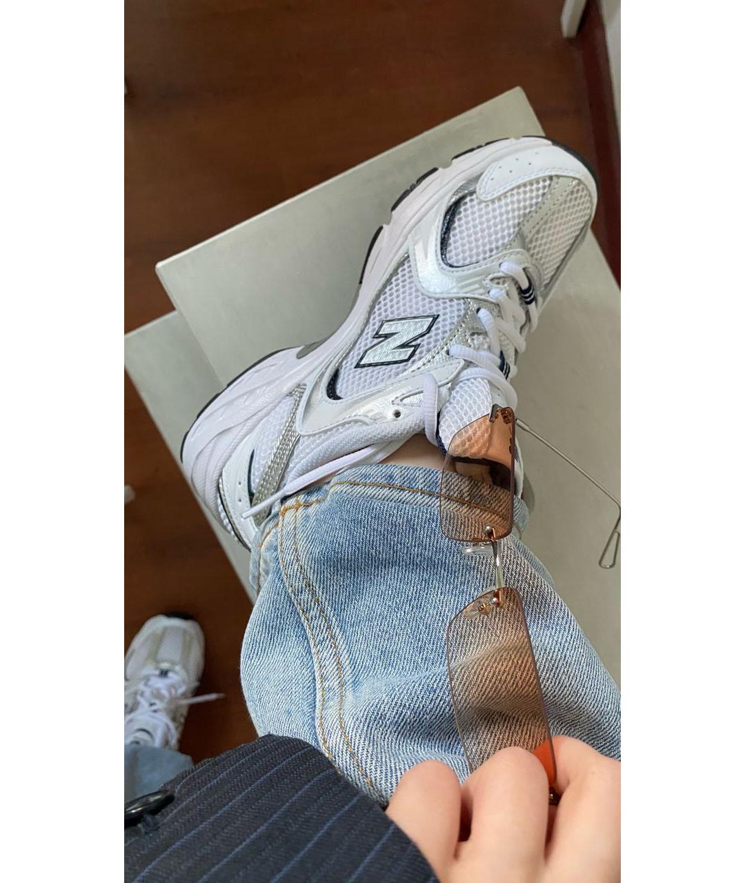 NEW BALANCE Темно-синие текстильные кроссовки, фото 8