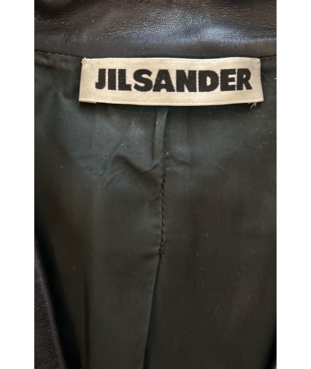 JIL SANDER Черная кожаная куртка, фото 3