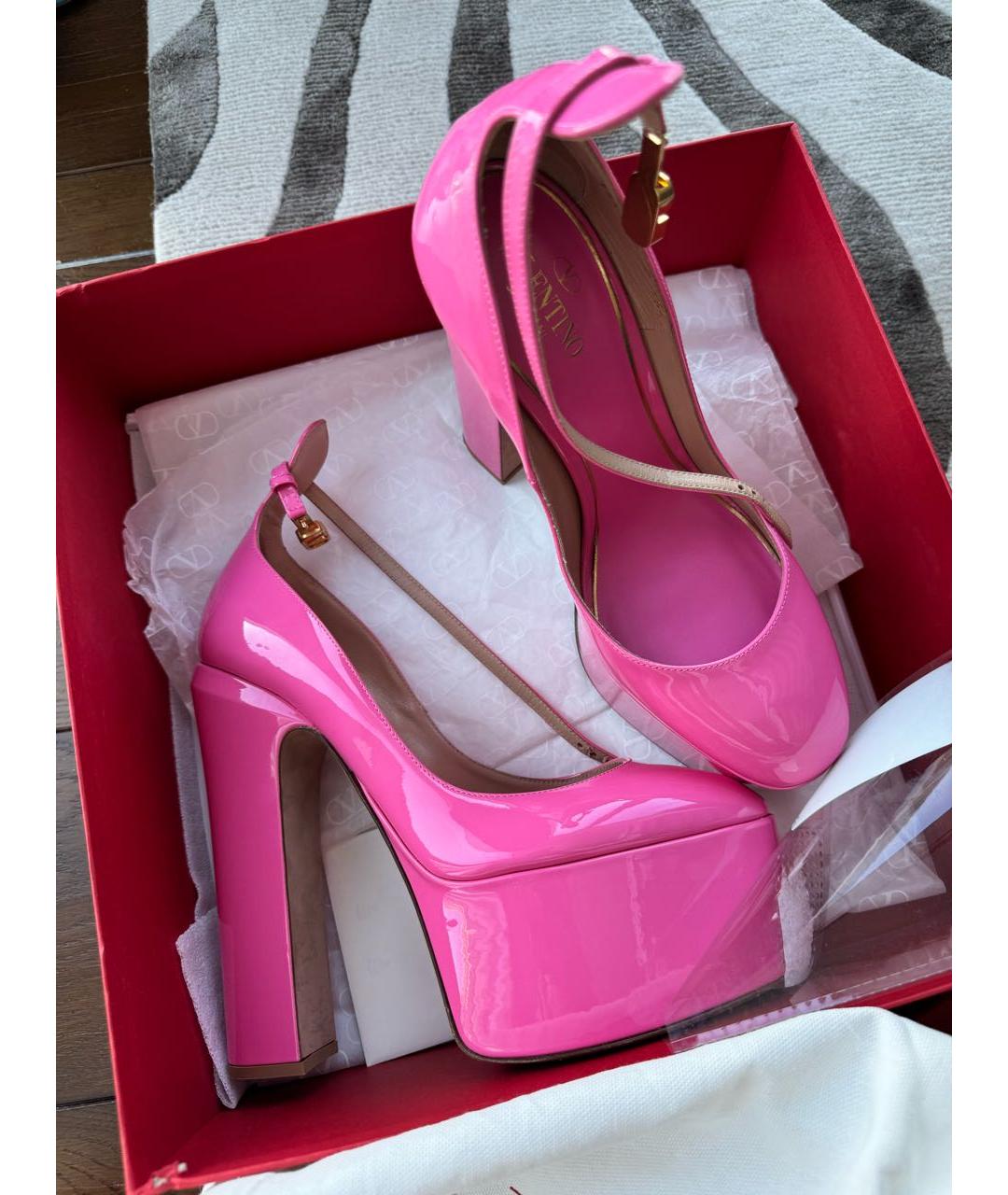 VALENTINO Розовые туфли из лакированной кожи, фото 3
