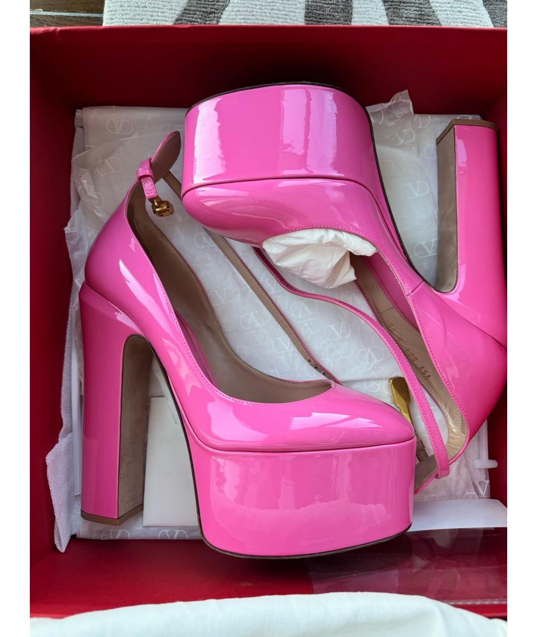 VALENTINO Розовые туфли из лакированной кожи, фото 2