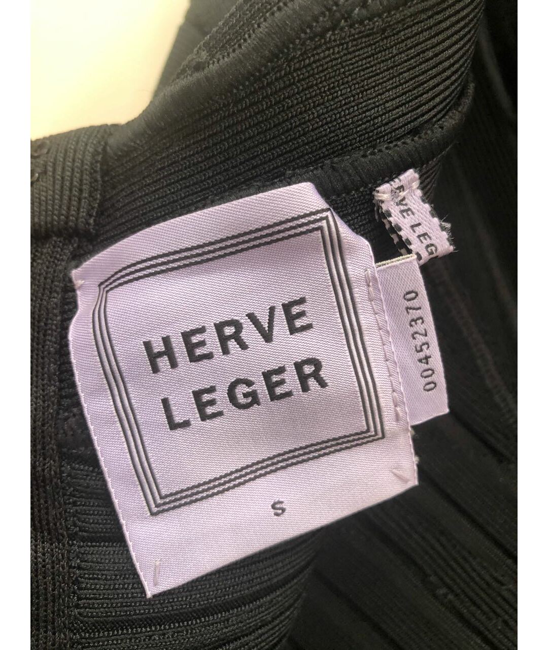 HERVE LEGER Черное вискозное коктейльное платье, фото 3