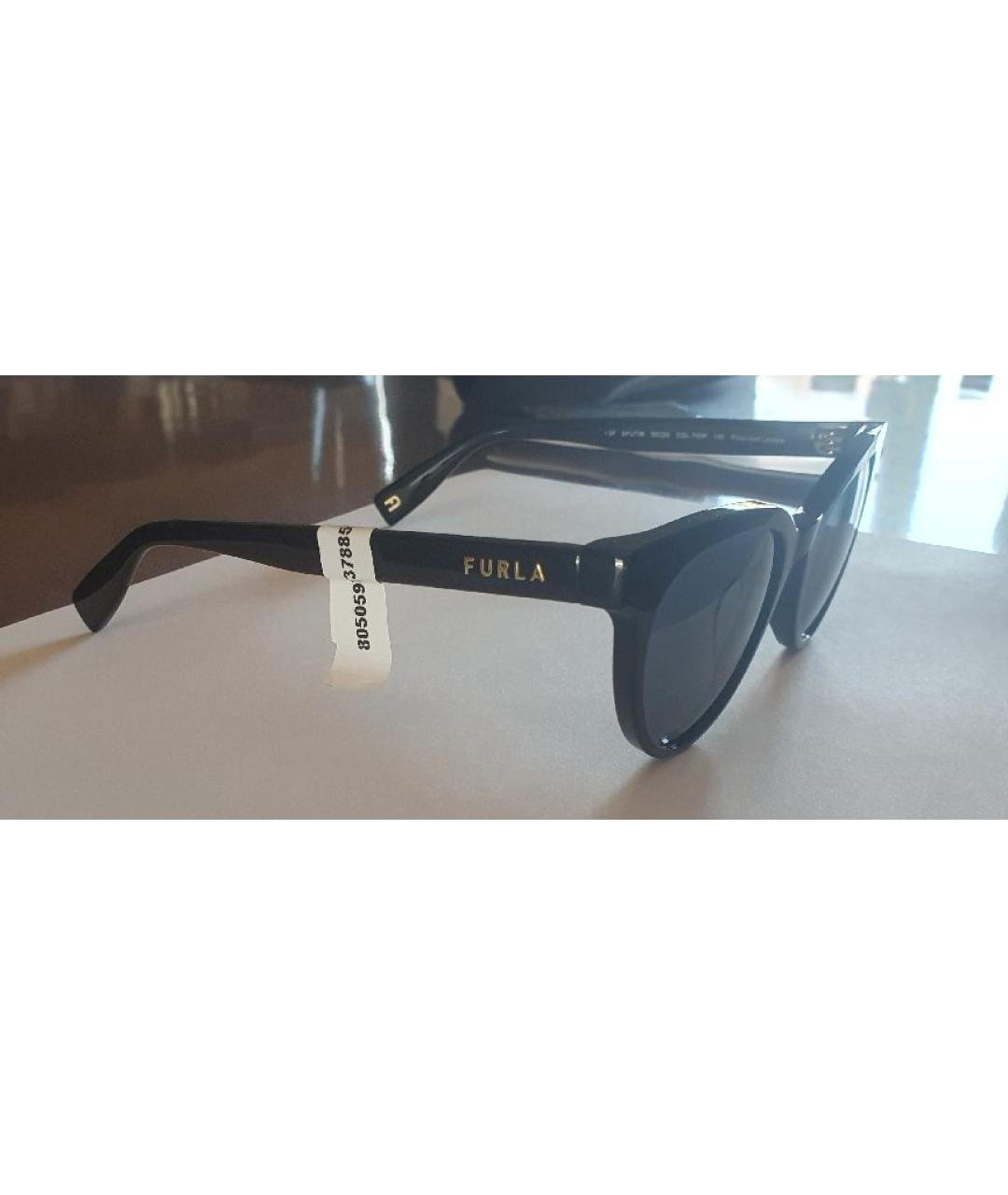 FURLA Черные пластиковые солнцезащитные очки, фото 2