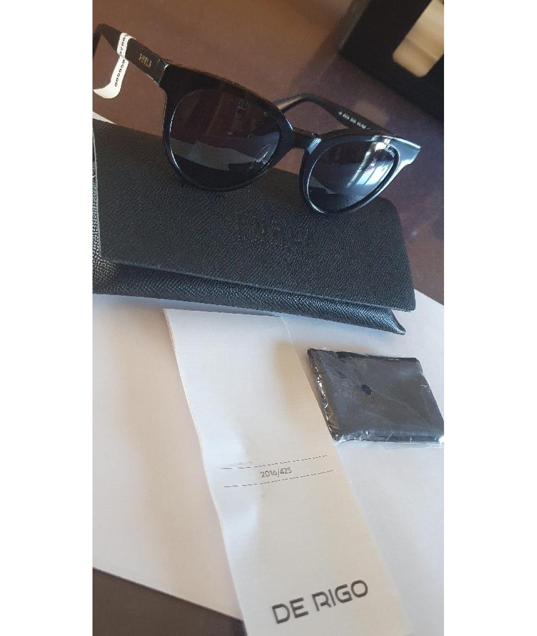 FURLA Черные пластиковые солнцезащитные очки, фото 5