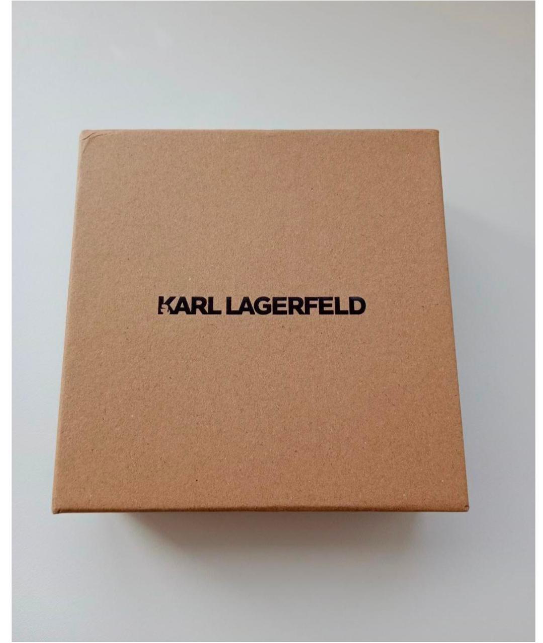 KARL LAGERFELD Черный кожаный ремень, фото 6