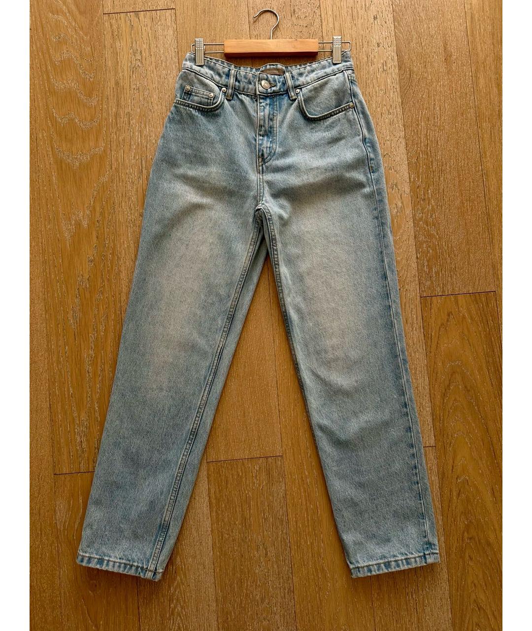 12 STOREEZ Голубые хлопковые прямые джинсы, фото 7