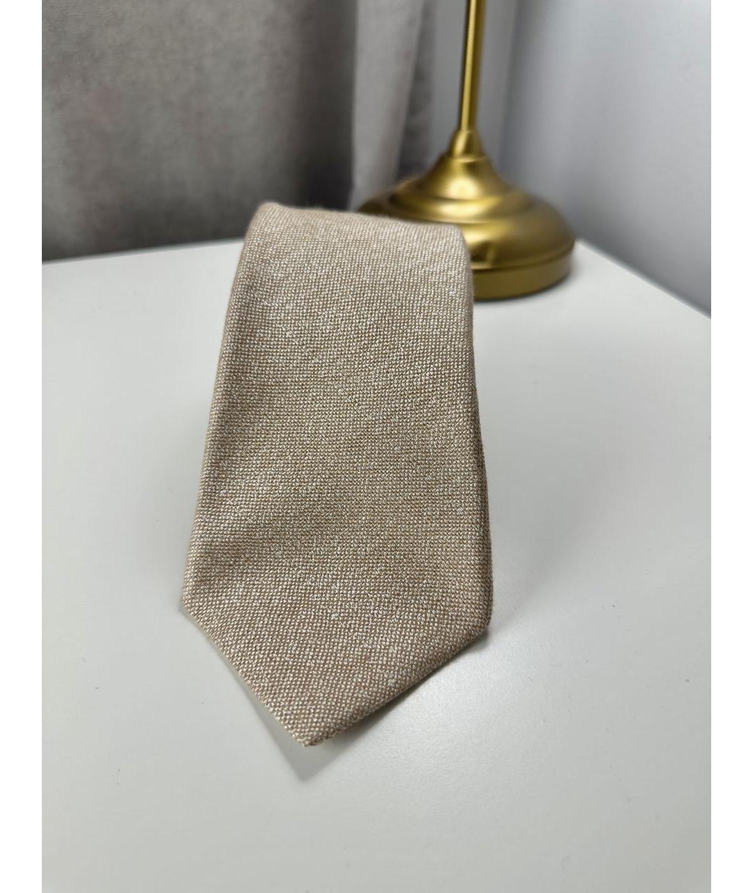KITON Бежевый галстук, фото 3