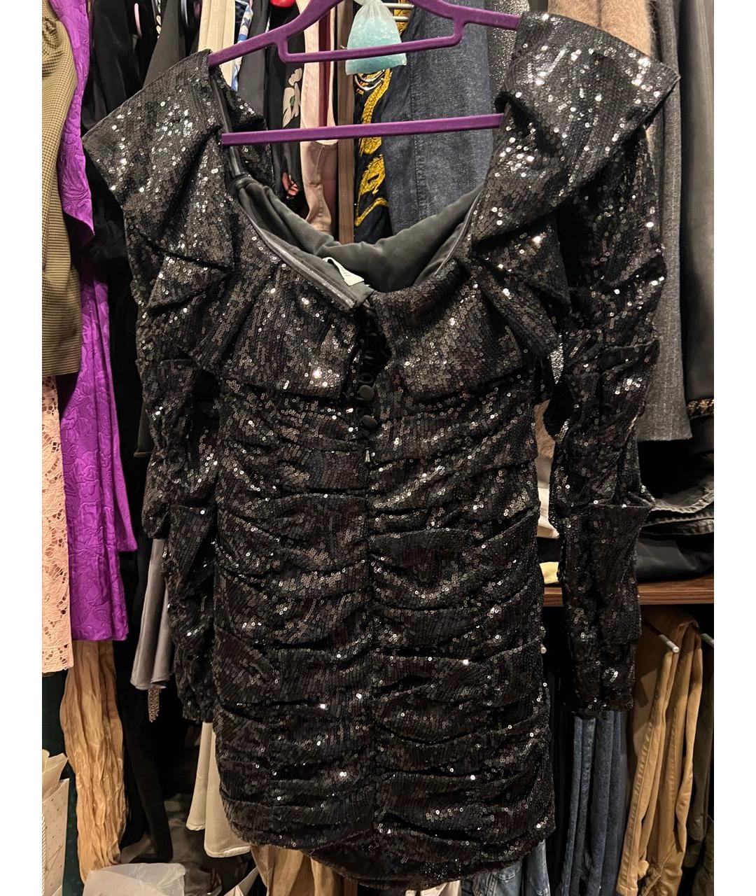 THE ATTICO Черное коктейльное платье, фото 4