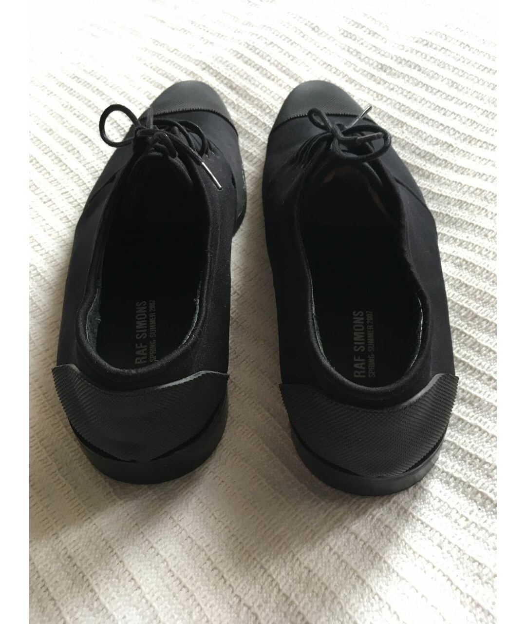 RAF SIMONS Черные неопреновые туфли, фото 4
