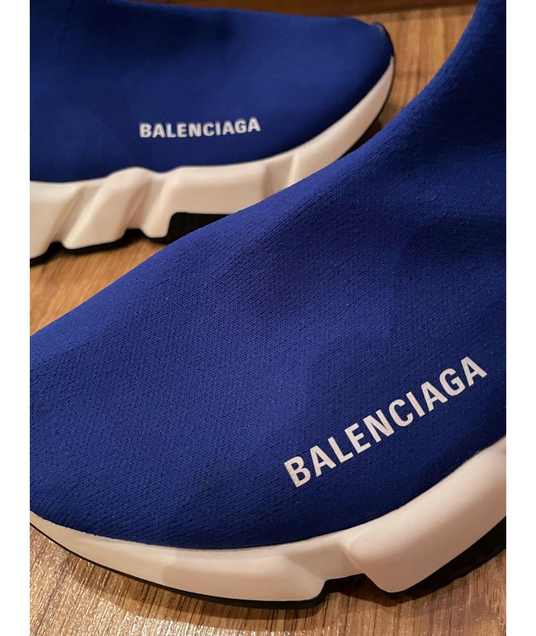 BALENCIAGA Синие текстильные кроссовки, фото 4