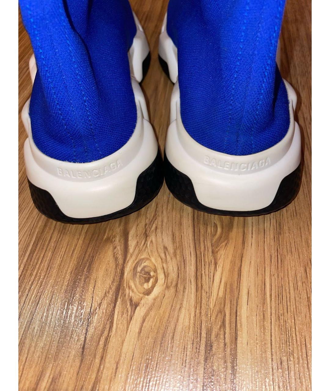 BALENCIAGA Синие текстильные кроссовки, фото 2