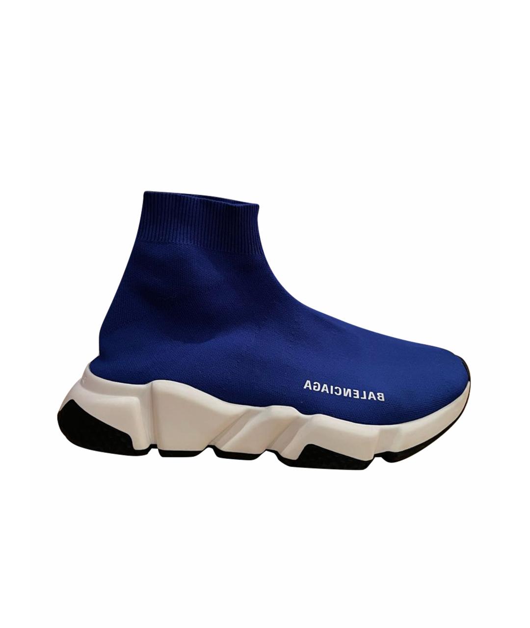 BALENCIAGA Синие текстильные кроссовки, фото 1