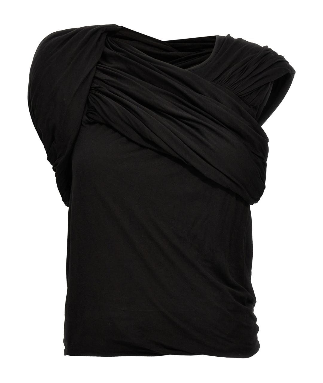 RICK OWENS Черная хлопковая блузы, фото 1