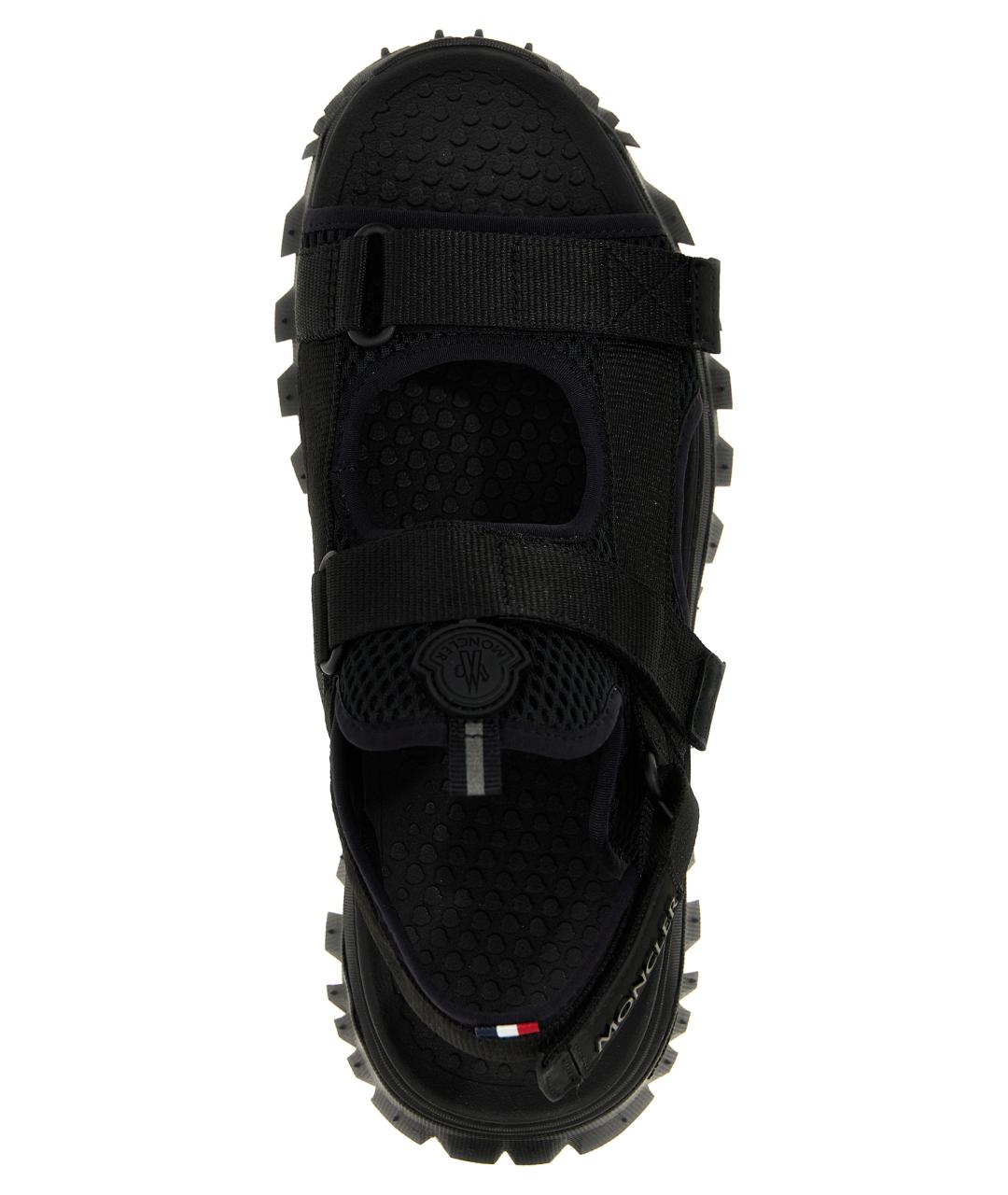 MONCLER Черные синтетические сандалии, фото 4