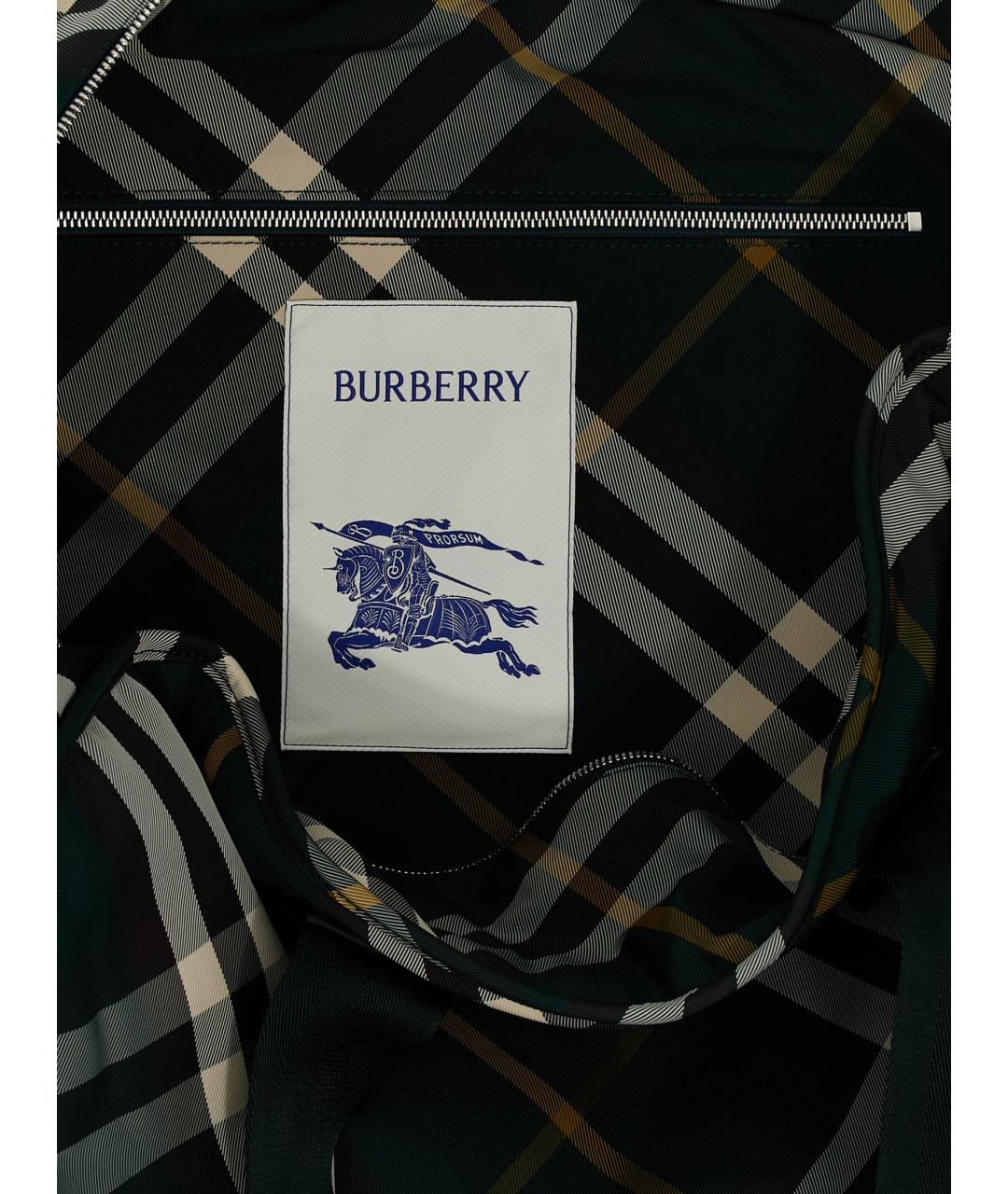 BURBERRY Зеленая дорожная/спортивная сумка, фото 4