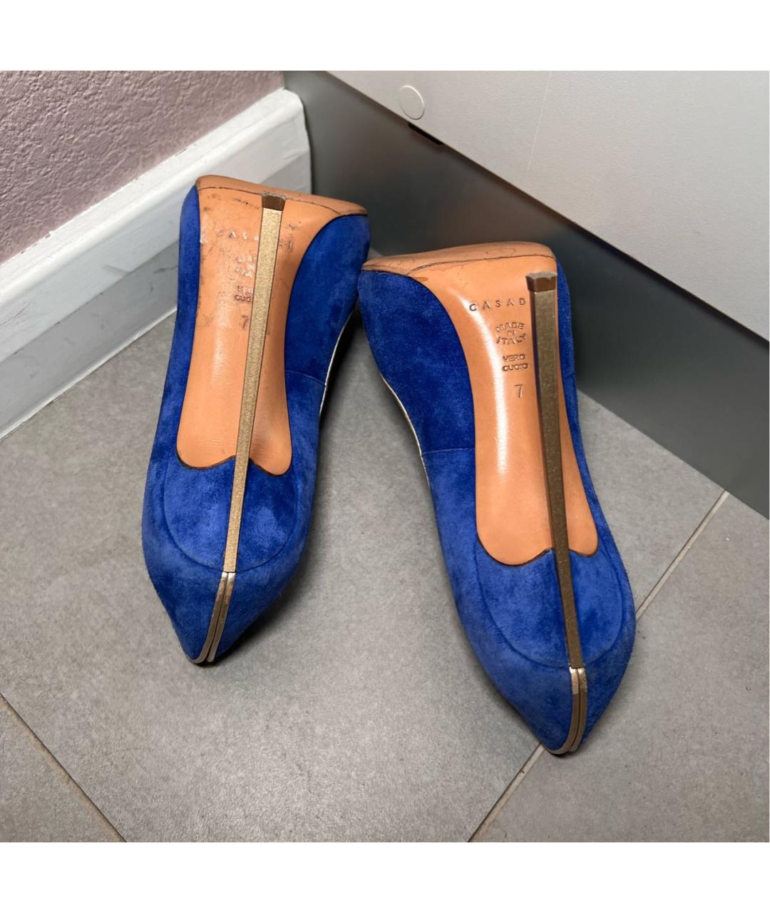 CASADEI Синие замшевые туфли, фото 3